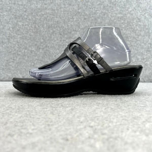 Cole Haan Air Melissa Leather Platform Sandal - Black/Silver -Women Size 10